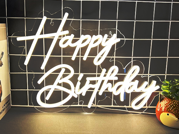 Happy Birthday霓虹灯发光字定制