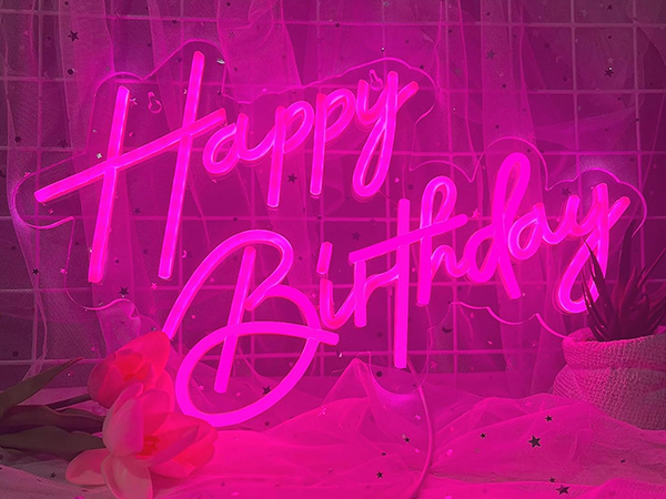 跨境外贸Happy birthday霓虹灯发光字