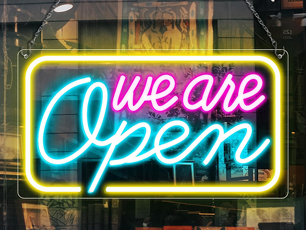 open造型霓虹灯  造型open霓虹灯定制